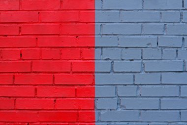 Renkli (kırmızı ve gri) tuğla duvar arka plan, doku olarak