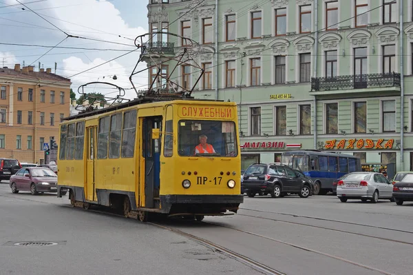 Saint Pétersbourg Russie Juin 2009 Tram Service Descend Rue Saint — Photo