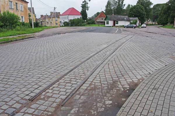 Bolchakovo Région Kaliningrad Russie Août 2016 Fragment Une Voie Ferrée — Photo