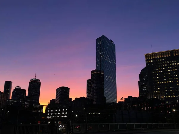 Sonnenuntergang Back Bay Boston — Stockfoto