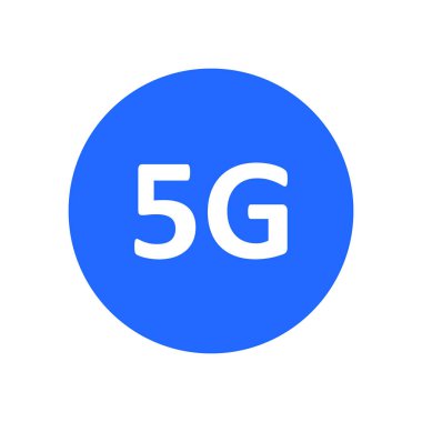 5g işareti simgesi düz stil bilgileri mobil telekomünikasyon teknolojisi sembol tasarlamak vektör 