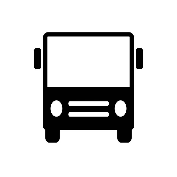 Bus Sign Flat Vector Icon Public Transport Symbol — Stock Vector