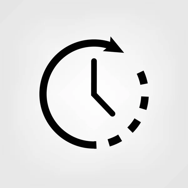 Icône Vectorielle Horloge Plate Pour Conception Graphique Logo Site Web — Image vectorielle
