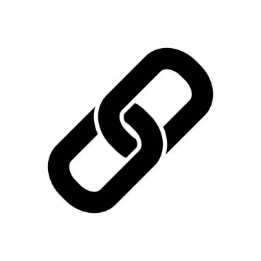 Bağlantı simgesini. Köprü zinciri sembolü. Beyaz arka plan üzerinde vektör çizim. Tasarım Web siteleri ve cep telefonu için 