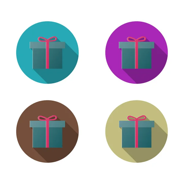 Geschenk Symbol Geschenk Box Vector Holiday Piktogramm Feier Überraschende Design — Stockvektor