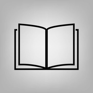 Kitap anahat düz simgesi eğitim sembolü sınıfı için grafik tasarım, logo, web sitesi, sosyal medya, mobil uygulaması, UI illüstrasyon işareti şekil