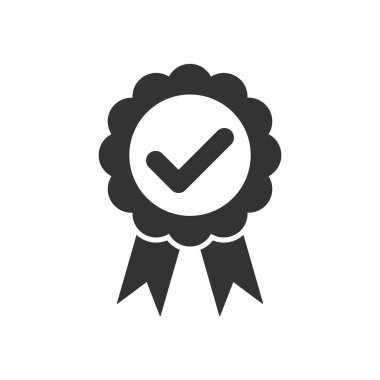 Grafik tasarım, logo, web sitesi, sosyal medya, mobil uygulama için kurdele ikonu vektörü ile en iyi kalite kontrol işareti, ui