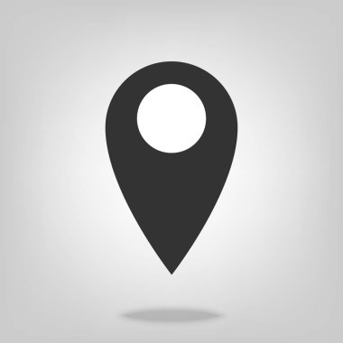 PIN işareti. Konumu simge vektör çizim gps, navigasyon haritası, yer, kişi, yön, arama kavramı. grafik tasarım, logo, web sitesi, sosyal medya, mobil uygulaması, Kullanıcı arabirimi için 