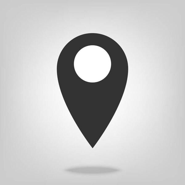 Pin sign.Location icon vector illustration gps, navigation map, place, contact, direction, search concept. for graphic design, logo, web site, social media, mobile app, ui 