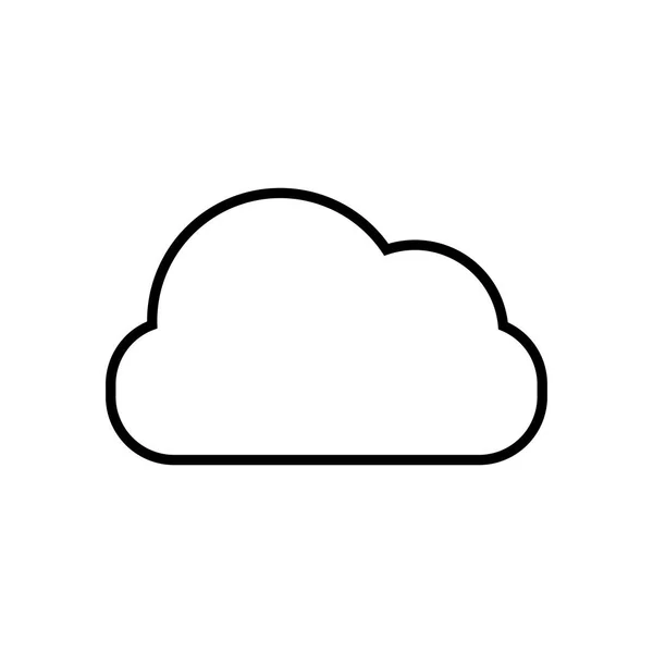 Cloud Outline Icon Vector Illustration Graphic Design Logo Web Site — Stock Vector