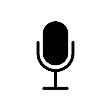 Grafik tasarımı, logosu, web sitesi, sosyal medya, mobil uygulama için mikrofon ikonu çizimi, ui 