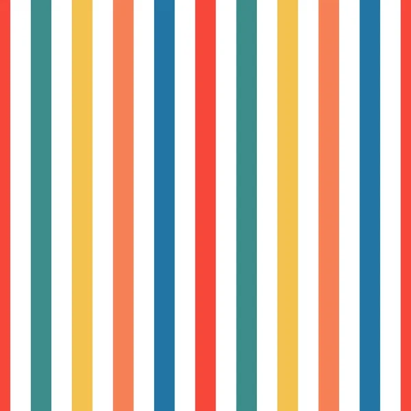 Nahtlose Musterstreifen Rot Grün Orange Blau Und Gelb Vertikale Muster — Stockvektor