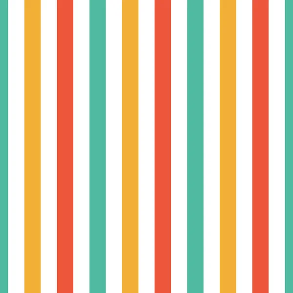 Seamless Pattern Stripe Red Green Orange Yellow Colors Vertical Pattern — Stock Vector