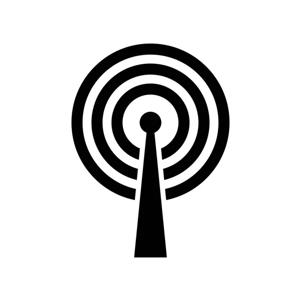 Беспроводной Беспроводной Доступ Интернет Знак Удаленного Доступа Интернет Вектор Значка — стоковый вектор