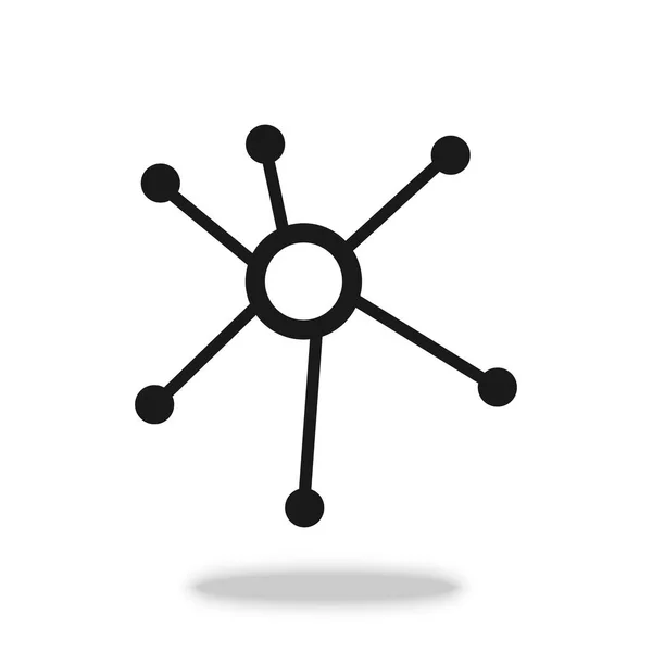 Conexión Red Hub Para Diseño Gráfico Logotipo Sitio Web Redes — Vector de stock