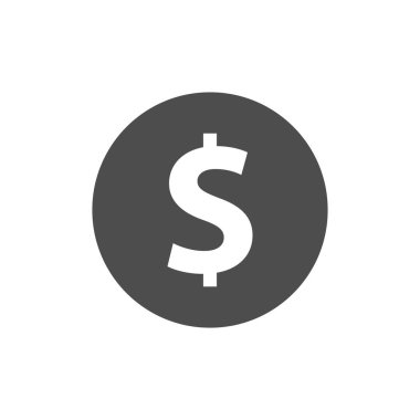 Grafik tasarım, logo, web sitesi, sosyal medya, mobil uygulaması, illüstrasyon için beyaz arka plan üzerinde para madeni para düz simge vektör çizim göl kenarında 