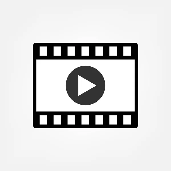 Reproducir Video Tira Película Icono Vector Para Diseño Sitio Web — Vector de stock