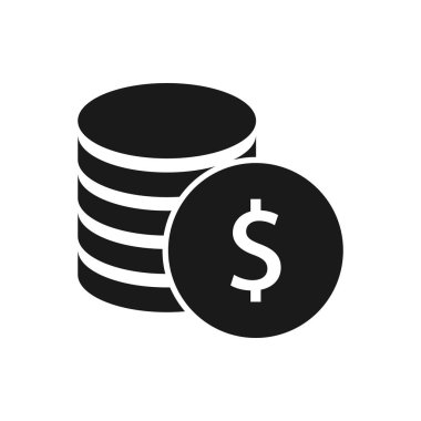 Coin money vector icon finance sign Dollar coin currency stack sign. Bank payment system. for graphic design, logo, website, social media, mobile app, ui illustration
