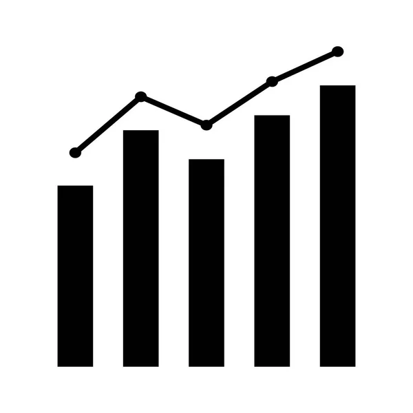 Tillväxtgraf Business Chart Vector Ikon Finans Redovisning Försäkring Koncept För — Stock vektor