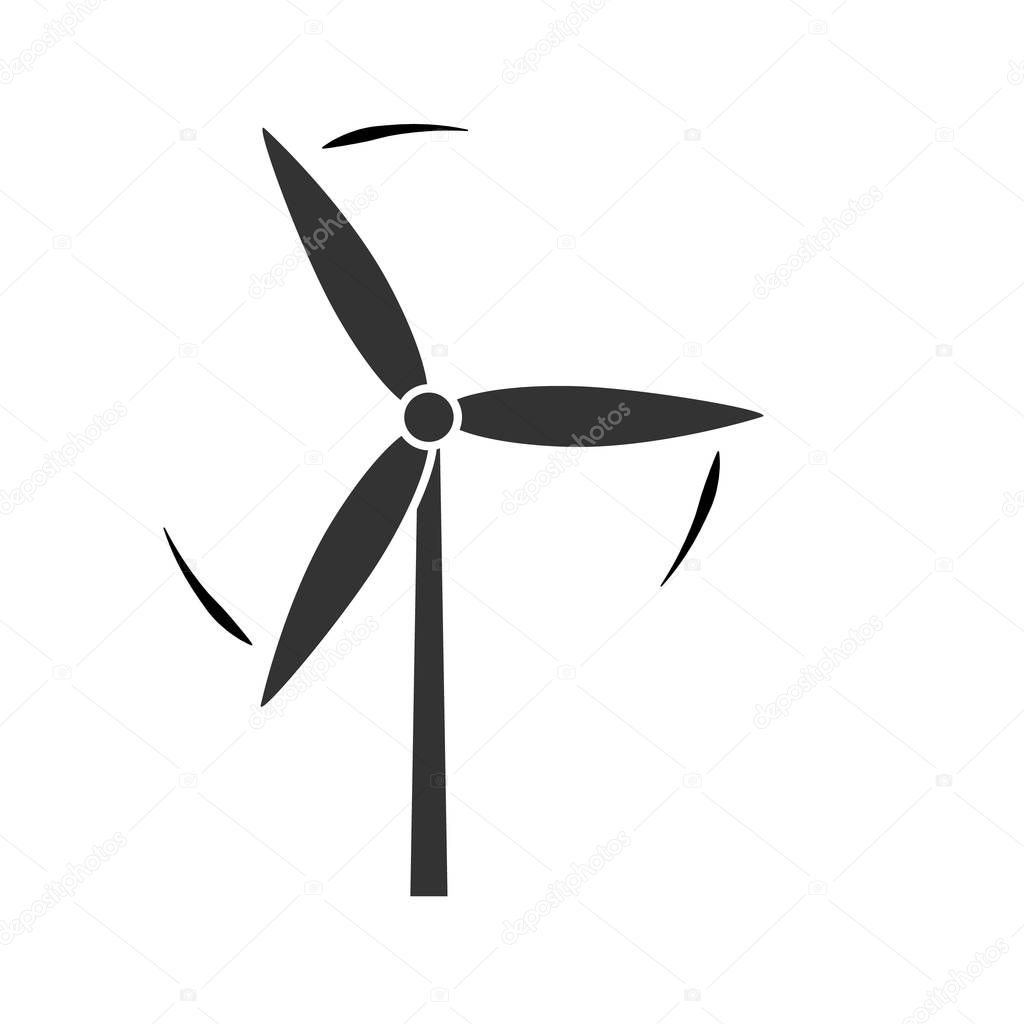 Windmill alternative wind turbine and renewable energy vector icon environment concept for graphic design, logo, web site, social media, mobile app, ui illustration