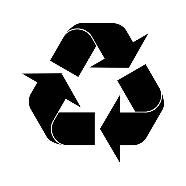 Recycler Icône Vectorielle Recyclage Des Ordures Environnement Symbole Pour Conception — Image vectorielle