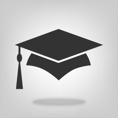 Graduation hat flat vector icon education symbol class of sign for graphic design, logo, website, social media, mobile app, ui illustration 