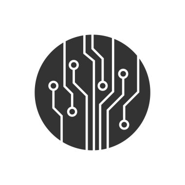 Devre kartı, teknoloji vektör simgesi. Web sitesi tasarımın için, logo, uygulama, UI. Vektör illüstrasyonu