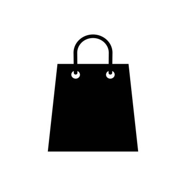 Beyaz arka planda grafik tasarım, logo, web sitesi, sosyal medya, mobil uygulaması, illüstrasyon izole alışveriş çantası vektör simgesi