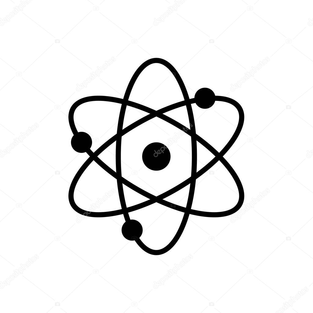 Molecular atom neutron laboratory Icon Vector physics science model for your web site design, logo, app, UI. illustration