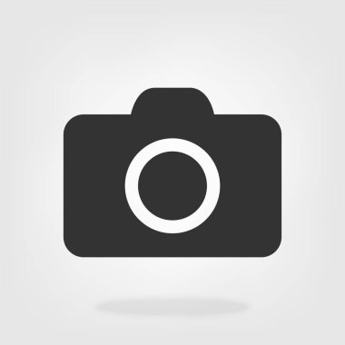 Title: Camera Icon vector flat style isolated on grey background. Camera symbol for your website design, logo, app, UI.illustration