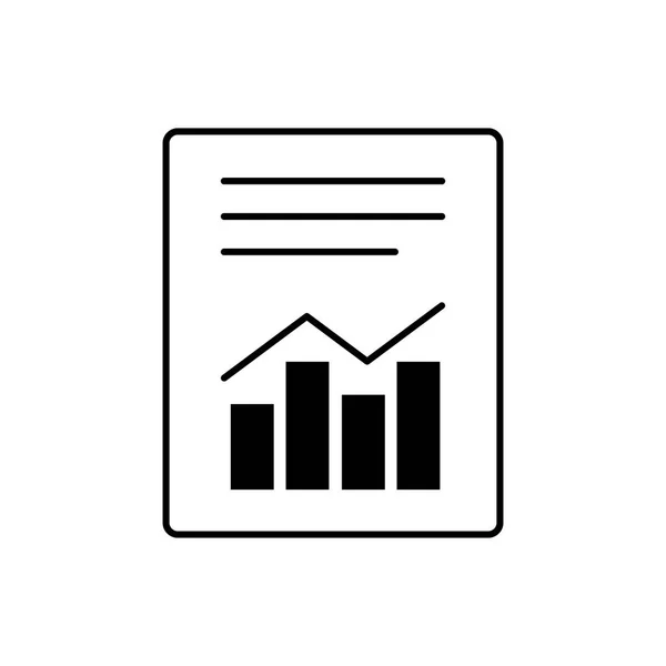 Report Text File Vector Icon Document Chart Symbol Accounting Concept — Wektor stockowy