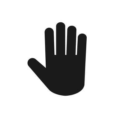 El palm vektör simgesi web sitesi tasarımı, logo, app, kullanıcı arabirimi için durdurmak. illüstrasyon