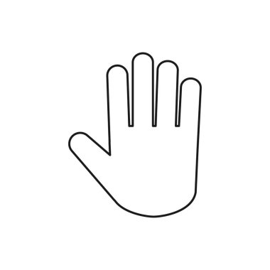 El palm anahat vektör simgesi web sitesi tasarımı, logo, app, kullanıcı arabirimi için durdurmak. illüstrasyon