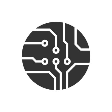 Devre kartı, teknoloji vektör simgesi. Web sitesi tasarımın için, logo, uygulama, UI. Vektör illüstrasyonu