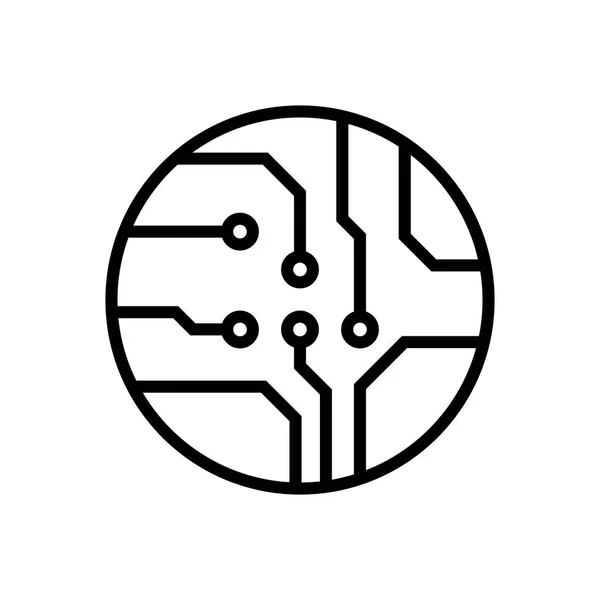 Placa Circuito Icono Vector Tecnología Para Diseño Sitio Web Logotipo — Vector de stock