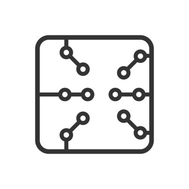 Elektronik devre vektör simgesi Internet kavramı web sitesi tasarımı, logo, app, kullanıcı arabirimi için. illüstrasyon