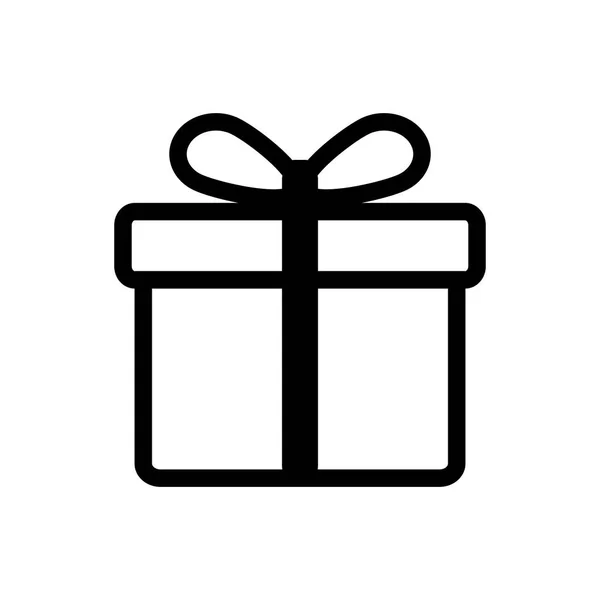 Weihnachtsgeschenkbox Mit Schleife Und Bogen Vektor Symbol Für Grafik Design — Stockvektor