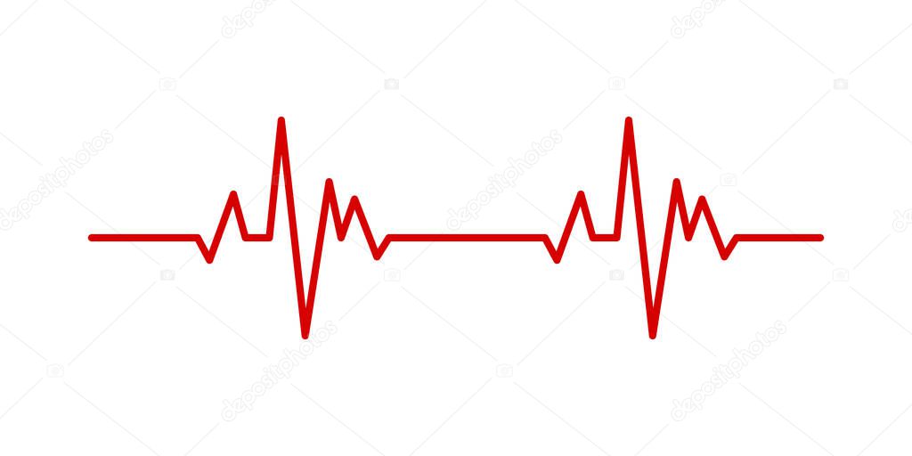 Heartbeat pulse line vector  health medical concept for graphic design, logo, web site, social media, mobile app, ui illustration