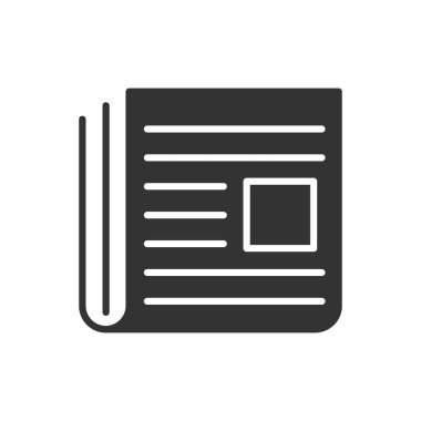 Grafik tasarım, logo, web sitesi, sosyal medya, mobil uygulaması, UI illüstrasyon için gazete vektör simgesi
