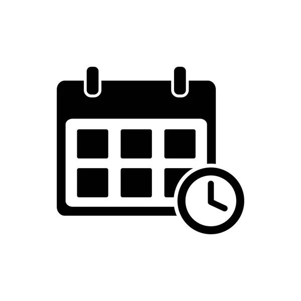 Calendar, schedule and clock icon vector for for graphic design, logo, web site, social media, mobile app, ui illustration