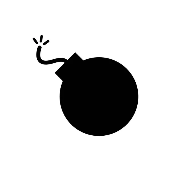 Bomba Simgesi Vektör Çizim Düz Tasarım Stili Grafik Tasarım Logo — Stok Vektör