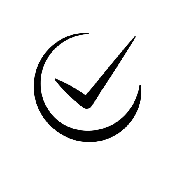 Ikona Wektora Znacznika Wyboru Okręgu Symbol Tick Kolorze Zielonym Dla — Wektor stockowy