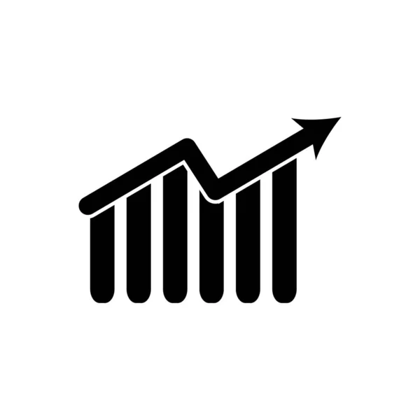 Rosnący Wykres Ikona Wektor Symbol Biznesowy Projektowania Graficznego Logo Strony — Wektor stockowy