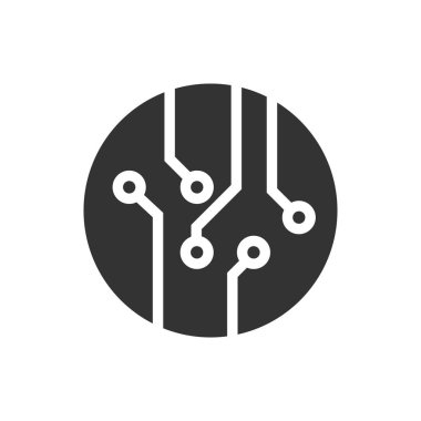 Devre kartı, teknoloji vektör simgesi. Web sitesi tasarımın için, logo, uygulama, UI. Vektör illüstrasyonu