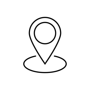 Anahat pin noktası, grafik tasarım için konum haritası vektör simgesi, logo, web sitesi, sosyal medya, mobil uygulama, ui