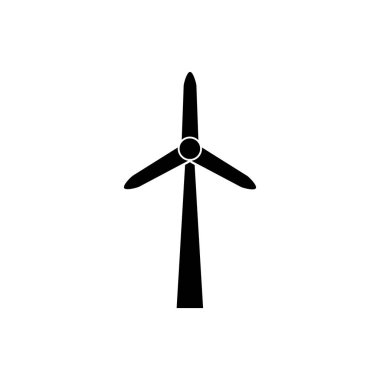Windmill alternatif rüzgar türbini ve yenilenebilir enerji vektörü ikonu grafik tasarımı, logo, web sitesi, sosyal medya, mobil uygulama, ui illüstrasyon