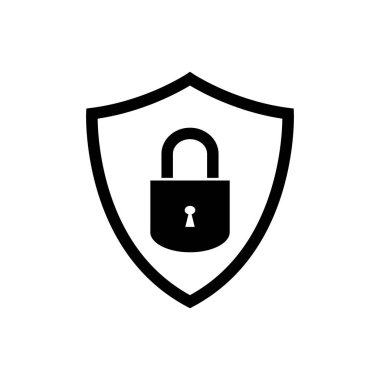 Kalkan vektör simge güvenlik koruma sembol için grafik tasarım, logo, web sitesi, sosyal medya, mobil uygulaması, UI illüstrasyon