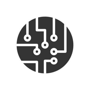 Devre kartı, teknoloji vektör simgesi. Web sitesi tasarımın için, logo, uygulama, UI. Vektör illüstrasyonu 