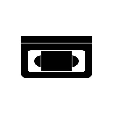 Grafik tasarım için video kaset vektör simgesi, logo, web sitesi, sosyal medya, mobil uygulama, ui illüstrasyon