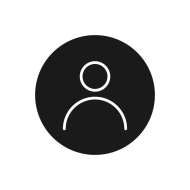 Grafik tasarım, logo, web sitesi, sosyal medya, mobil uygulama, ui için kullanıcı vektör simgesi illüstrasyon